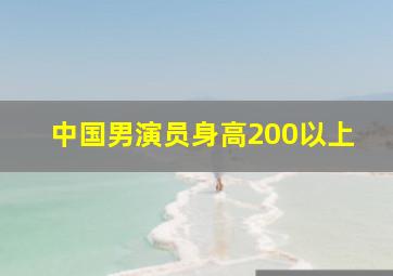 中国男演员身高200以上