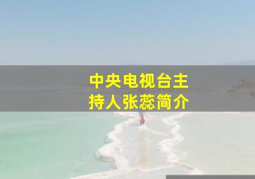 中央电视台主持人张蕊简介