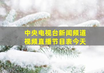 中央电视台新闻频道视频直播节目表今天