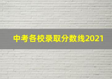 中考各校录取分数线2021