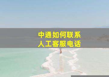 中通如何联系人工客服电话