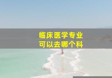 临床医学专业可以去哪个科