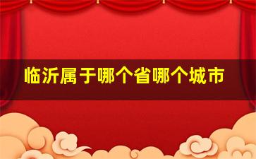 临沂属于哪个省哪个城市