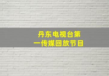 丹东电视台第一传媒回放节目