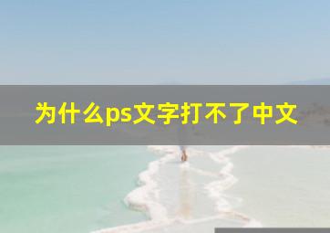 为什么ps文字打不了中文