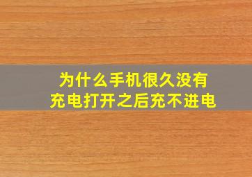 为什么手机很久没有充电打开之后充不进电