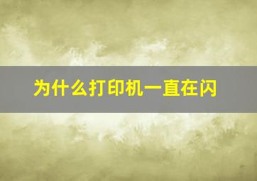 为什么打印机一直在闪