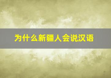 为什么新疆人会说汉语