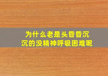 为什么老是头昏昏沉沉的没精神呼吸困难呢