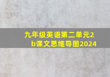 九年级英语第二单元2b课文思维导图2024