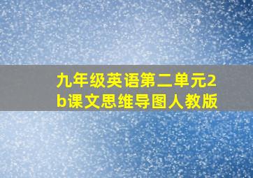 九年级英语第二单元2b课文思维导图人教版