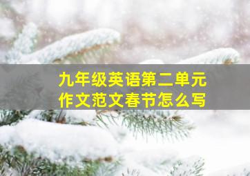 九年级英语第二单元作文范文春节怎么写