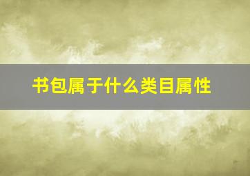 书包属于什么类目属性