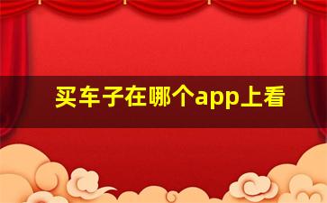 买车子在哪个app上看