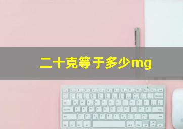 二十克等于多少mg