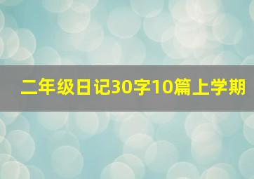 二年级日记30字10篇上学期