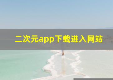 二次元app下载进入网站