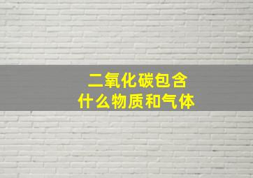 二氧化碳包含什么物质和气体