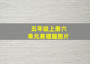 五年级上册六单元易错题图片