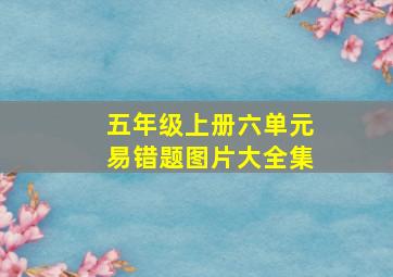 五年级上册六单元易错题图片大全集