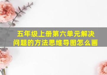 五年级上册第六单元解决问题的方法思维导图怎么画