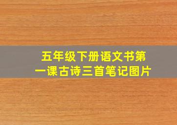 五年级下册语文书第一课古诗三首笔记图片