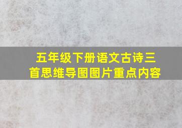 五年级下册语文古诗三首思维导图图片重点内容