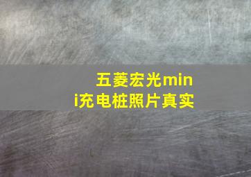 五菱宏光mini充电桩照片真实