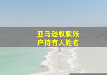 亚马逊收款账户持有人姓名