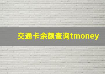 交通卡余额查询tmoney