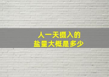 人一天摄入的盐量大概是多少