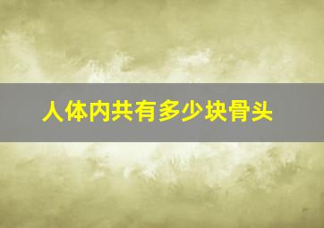 人体内共有多少块骨头