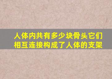 人体内共有多少块骨头它们相互连接构成了人体的支架