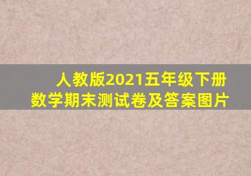 人教版2021五年级下册数学期末测试卷及答案图片