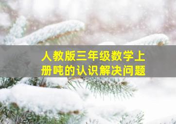 人教版三年级数学上册吨的认识解决问题