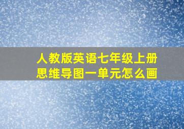 人教版英语七年级上册思维导图一单元怎么画