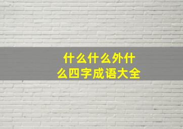 什么什么外什么四字成语大全