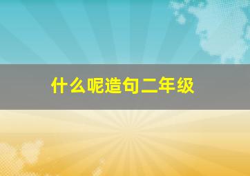 什么呢造句二年级