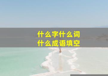 什么字什么词什么成语填空