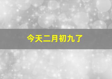 今天二月初九了