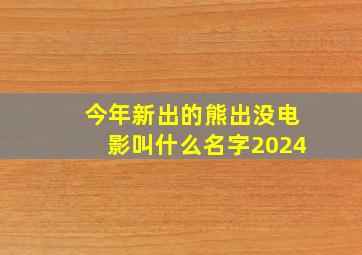 今年新出的熊出没电影叫什么名字2024