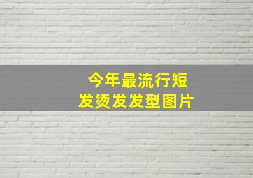 今年最流行短发烫发发型图片