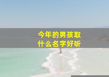 今年的男孩取什么名字好听