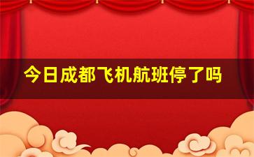 今日成都飞机航班停了吗