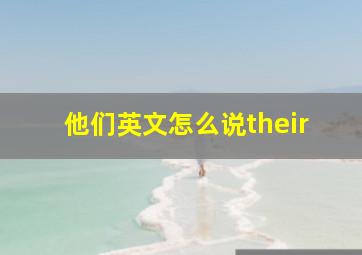 他们英文怎么说their