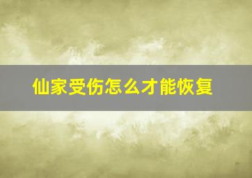 仙家受伤怎么才能恢复