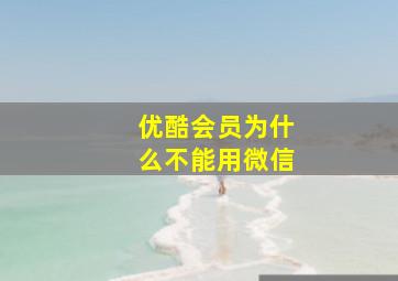 优酷会员为什么不能用微信