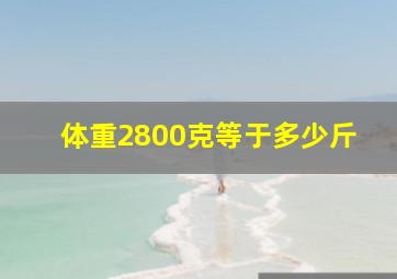 体重2800克等于多少斤