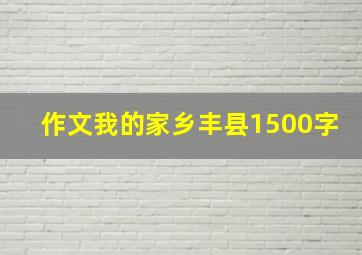 作文我的家乡丰县1500字