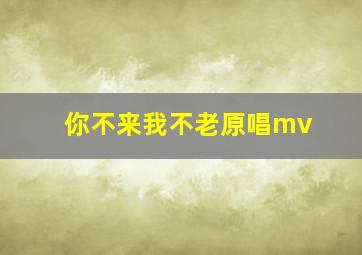 你不来我不老原唱mv